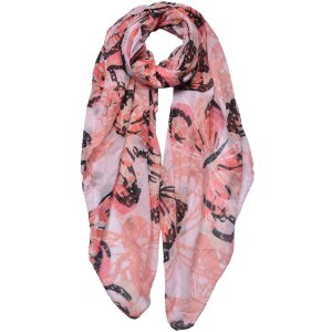Juleeze JZSC0689P Schal Damen Muster Rosa 90x180 cm