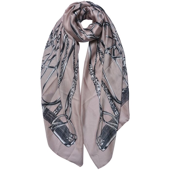 Juleeze JZSC0711KH Schal Damen Muster Khaki 90x180 cm