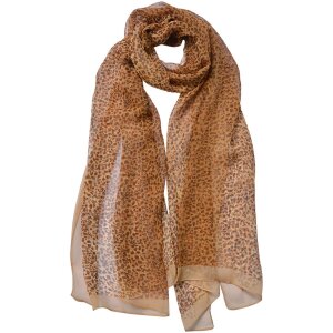 Juleeze JZSC0726BE Schal Damen Muster Beige 50x160 cm