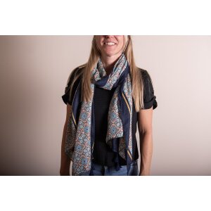 Juleeze JZSC0737GR Schal Damen Muster Grün 90x180 cm