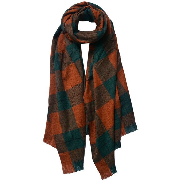 Șal pentru femei Juleeze JZSC0772GR, verde și roșu, 70x180 cm