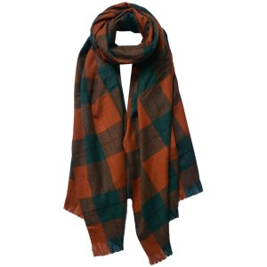 Juleeze JZSC0772GR Schal Damen Muster Grün 70x180 cm