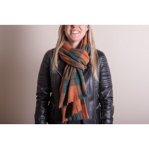 Juleeze JZSC0772GR Schal Damen Muster Grün 70x180 cm