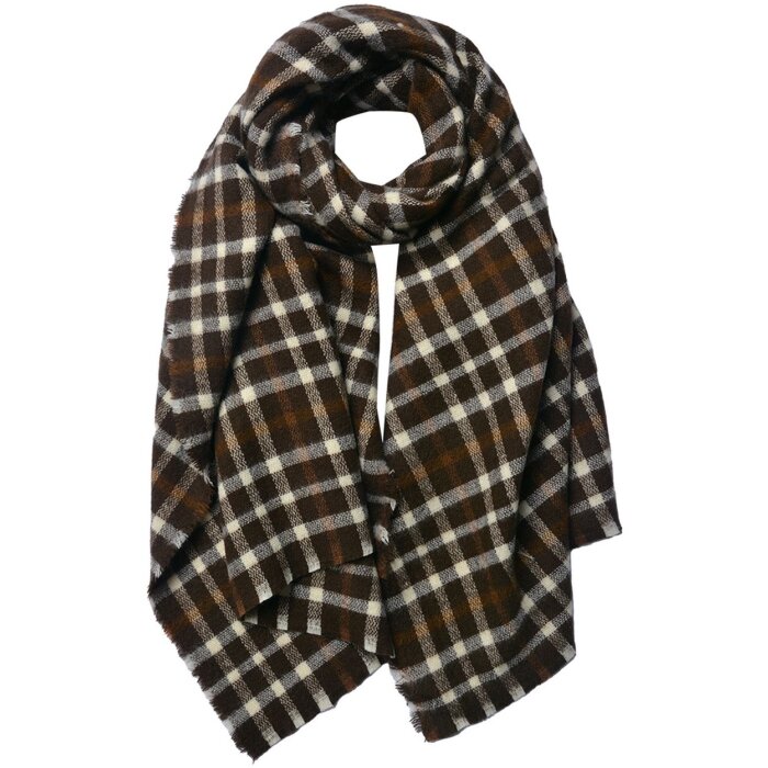 Juleeze JZSC0786CH Schal Damen Muster Braun Beige 70x190 cm