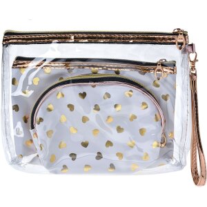 Juleeze JZSET0001W Kosmetiktasche Weiß 3er Set...