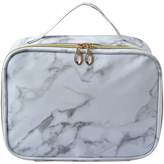 Tasă elegantă Juleeze JZTB0057 pentru femei, alb-gri, design marmură, 21x8x13 cm