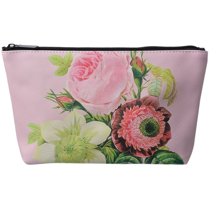 Juleeze JZTT0004-01 Kulturtasche mit Blumen Rosa 26x6x16 cm