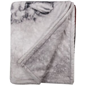 Clayre & Eef KT060.142 Plaid mit Weihnachtsmann 130x170 cm