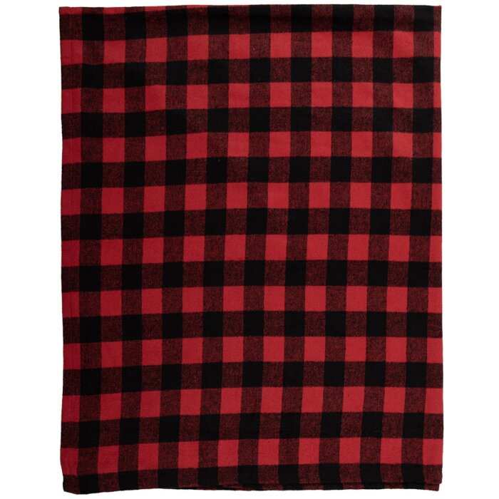 Clayre & Eef KT060.145 Plaid Rot Schwarz 130x170 cm