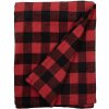 Clayre & Eef KT060.145 Plaid Rot Schwarz 130x170 cm