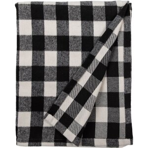 Clayre & Eef KT060.146 Plaid Schwarz Weiß 130x170 Zentimeter