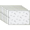 Clayre & Eef OLF40 Tischset 6 Stück Beige Grün 48x33 cm Baumwolle