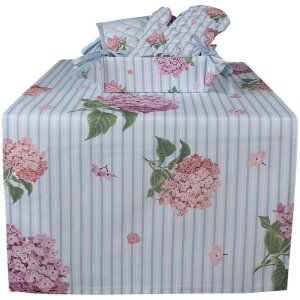 Draperaș de masă Clayre & Eef VTG64, roz, 50x140 cm