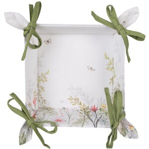 Clayre & Eef WFF47 Brotkorb Weiß Botanisch...