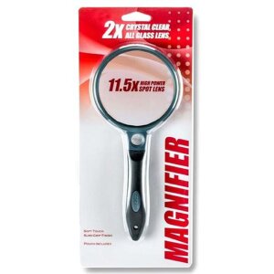 Handlupe Carson SG-10 cu maner din cauciuc, 2x amplificare, 90 mm