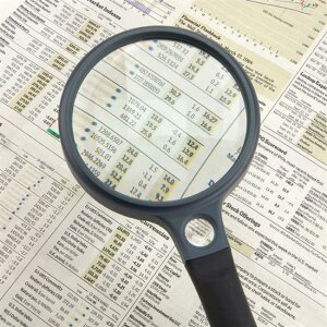 Handlupe Carson SG-10 cu maner din cauciuc, 2x amplificare, 90 mm