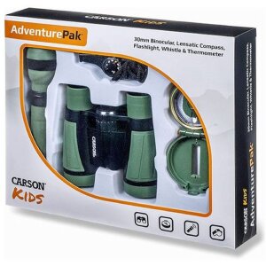 Carson Kids Outdoor AdventurePack mit Fernglas Lupe...