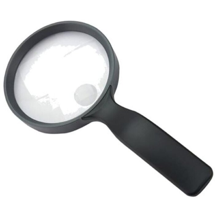 Carson lupă de mână 2x mărire 110mm diametru lentile negru