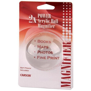 Carson Hellfeldlupe 2x 75mm Präzisionslupe für Detailarbeit