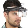 Lupă de cap Carson MagniVisor Deluxe PRO LED neagră – 4 lentile, iluminare LED