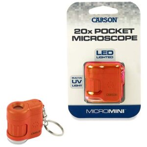 Microscop de buzunar Carson MicroMini 20x, portocaliu