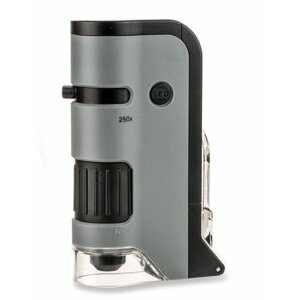 Microscop de mână Carson MP-250 MicroFlip cu adapter pentru smartphone 100-250x