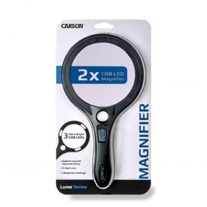 Carson AS-95 Lupa portabila LED 2x mărire 110mm cu lentile spot 7x