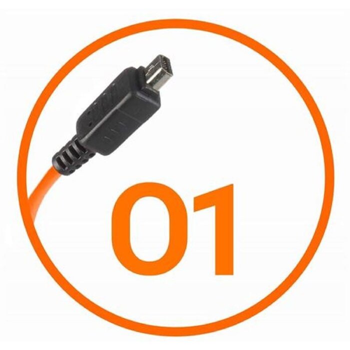 Cablu de conectare a camerei Miops Olympus O1 Orange