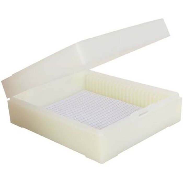 Byomic Präparatebox für 25 Mikroskop-Objektträger