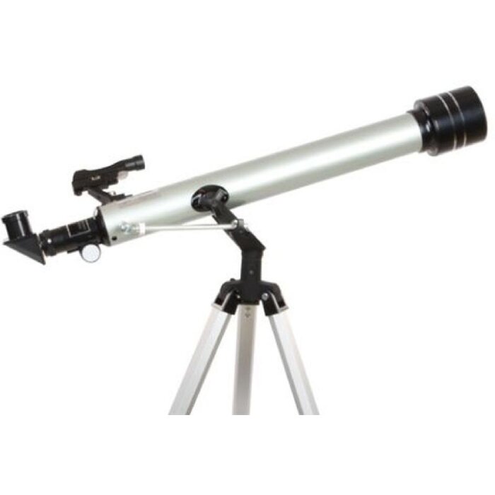 Telescop refractor Byomic 60-700 pentru începători, inclusiv cutie de transport