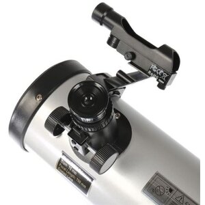 Telescop reflector Byomic 76-700, argintiu, cu valiză
