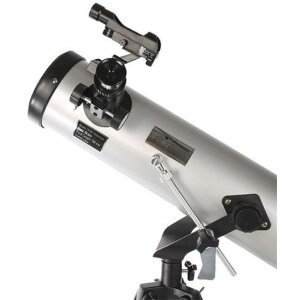 Telescop reflector Byomic 76-700, argintiu, cu valiză