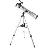 Telescop reflector Byomic 76-700, argintiu, cu valiză