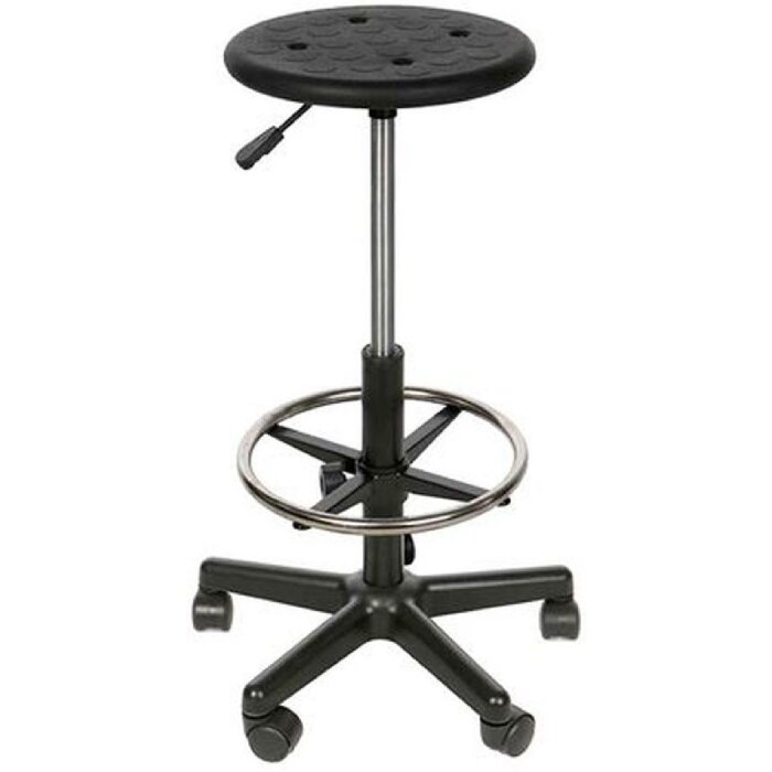 Taburet cu imagine montat negru