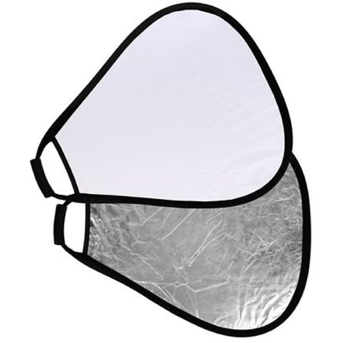 StudioKing Reflector CRGSW60 Alb argintiu cu mâner 60 cm