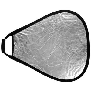 StudioKing Reflector CRGSW60 Alb argintiu cu mâner 60 cm