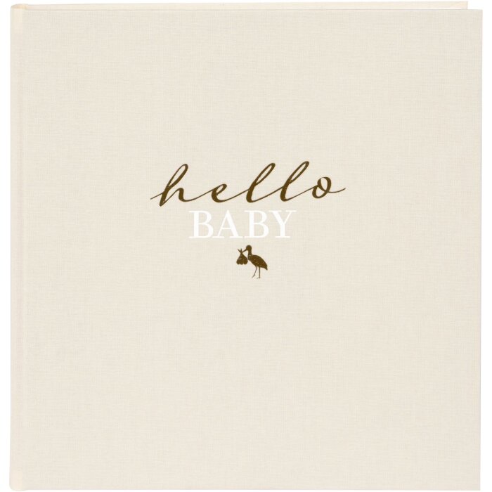 Album foto baby hello.baby Beige – 60 fețe albe, format 30x31 cm