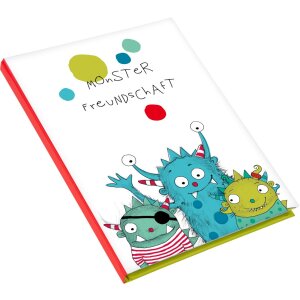 Carnet de prietenie Goldbuch Monster – 88 pagini ilustrate, format 15x21 cm