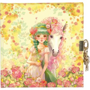 Goldbuch Tagebuch mit Schloss Akira 16,5x16,5 cm 96...