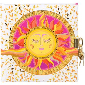 Goldbuch Tagebuch mit Schloss Resting Sun 16,5x16,5 cm...