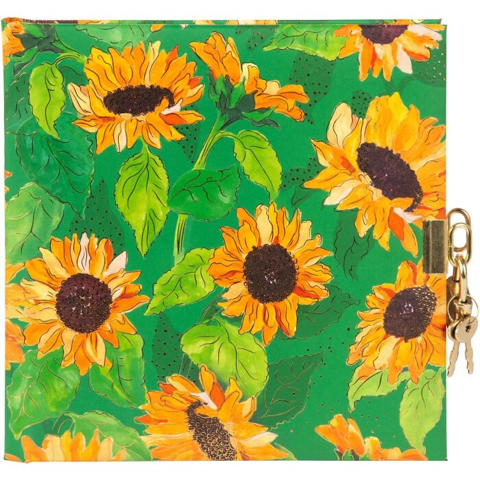 Carnet Goldbuch Sunflower Green cu fereastră de siguranță, 96 pagini alb, 16,5x16,5 cm