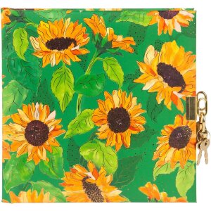 Goldbuch Tagebuch mit Schloss Sunflower green 16,5x16,5...