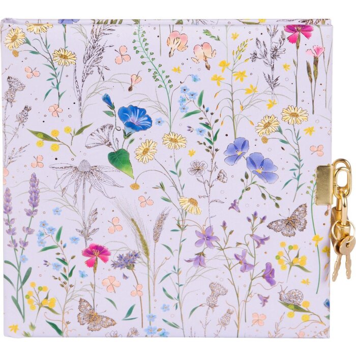 Jurnal Goldbuch cu lacăt Summer Meadow liliac 16,5x16,5 cm