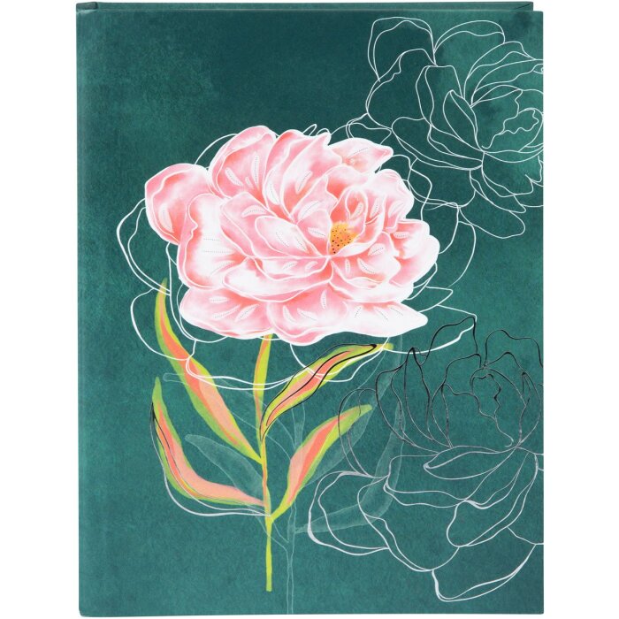 Notebook Goldbuch Peony 15x22 cm, 200 de pagini blanko, cu semn de marcător