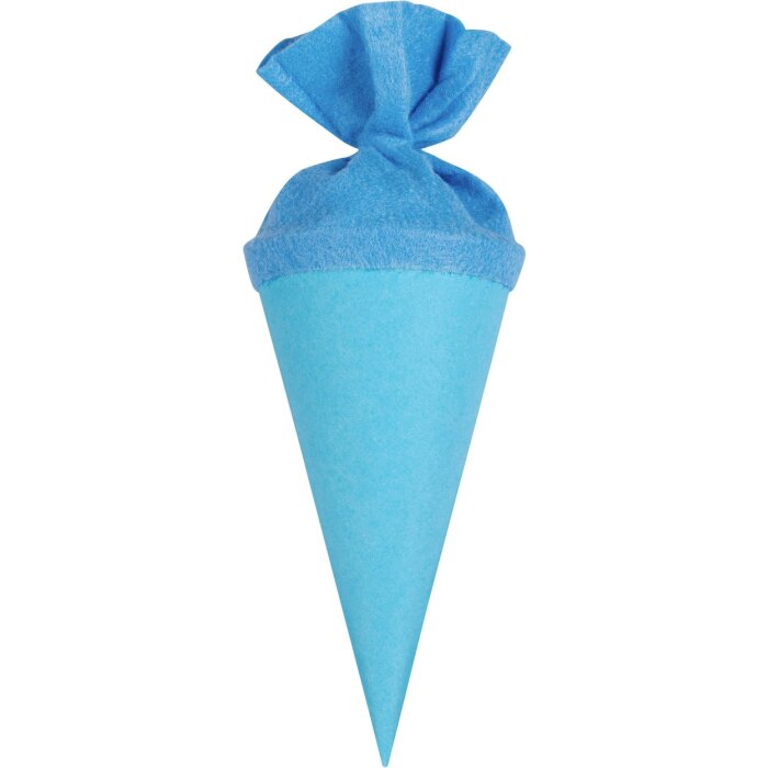 Goldbuch Bastelschultüte mit Filzverschluss 15 cm hellblau