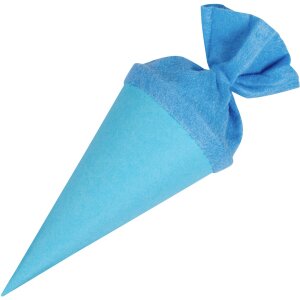 Goldbuch Bastelschultüte mit Filzverschluss 15 cm hellblau