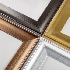 Walther Designrahmen Venice 30x40 cm bronze glänzend Holzoptik Klar Glas