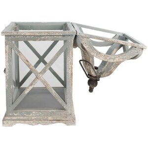 Set de 2 lanterne rustic Clayre & Eef, gri, 33x33x73 cm / 25x25x56 cm