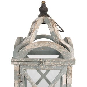 Set de 2 lanterne rustic Clayre & Eef, gri, 33x33x73 cm / 25x25x56 cm