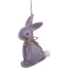 Clayre & Eef 65376 Dekoanhänger Kaninchen 6x1x10 cm Violett